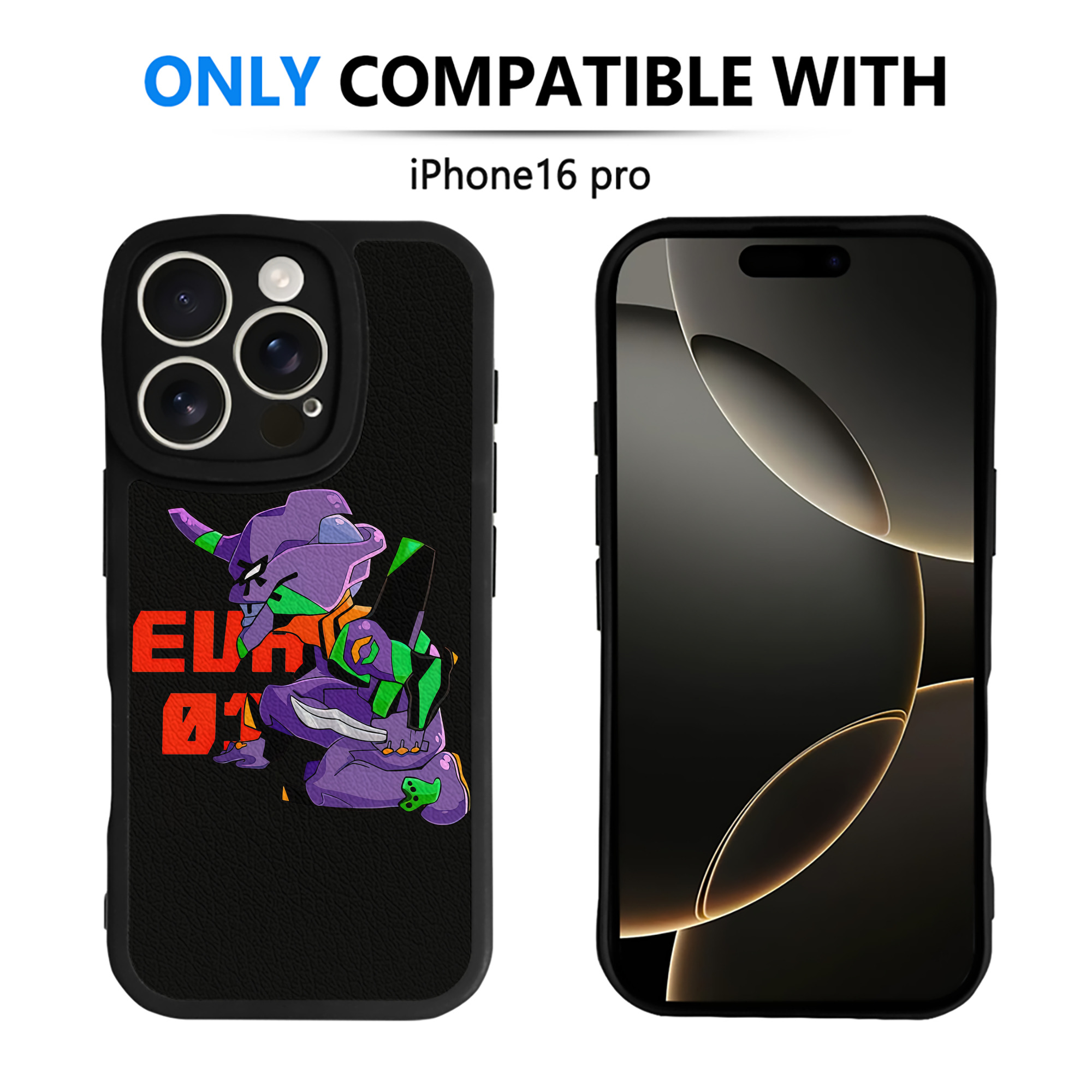 （画像用） EVA 新世紀エヴァンゲリオン 【iPhone 16シリーズ対応】シリコンスマホケース（レザー調） 材質：シリコン